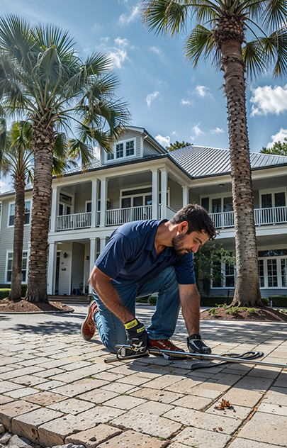 Brick & Concrete AJAX Landscaping installs durable brick and concrete patios, walkways, and driveways that add beauty and lasting strength to your property in Jacksonville.